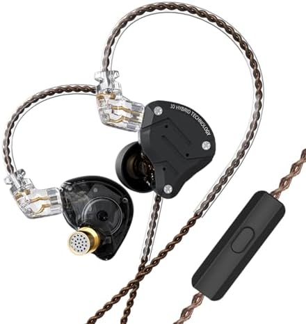 KZ ZS10 Pro Elite In-Ear Monitors – 5-Driver Hybrid Earbuds with Exceptional Sound Isolation and Detachable 2-Pin Cable – Ergonomically Crafted Noise Cancelling Earbuds for Studio Quality and Everyday Enjoyment – Unrivaled Comfort and Clarity for Audiophiles and Music Lovers