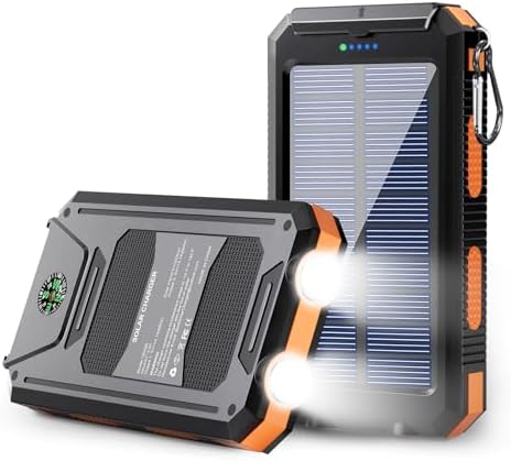 Ultimate 36,800 m Ah Solar Power Bank – Fast Charging USB-C QC3.0 Portable Charger with Waterproof Design and LED Flashlight for Camping, Hiking, and Outdoor Adventures – Unmatched Device Compatibility and Reliability