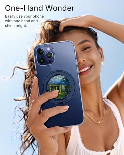 typecase Folding Phone Stand: Foldable Smartphone Holder for Desk – Ultra Thin Adjustable Kickstand – Magnetic Phone Grip Home Desk Accessories Compatible with Phone Tablets – Enhanced Compatibility and Speed