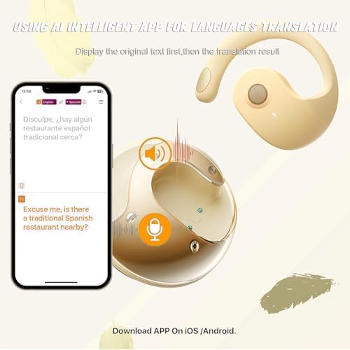 Transform Your Soundscape with Innovative Open Ear Wireless Bone Conduction Earbuds – Sweatproof Bluetooth Headphones for Active Lifestyles – Stay Engaged and Safe in Stylish Black Finish