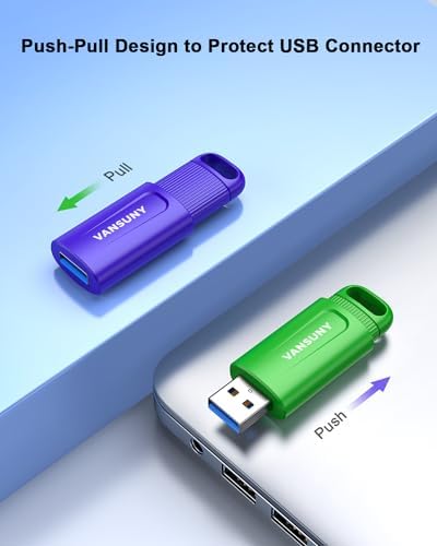 Vansuny 128 GB Type C Flash Drive – Versatile 2-in-1 OTG USB 3.0 & Type C Memory Stick for Effortless File Transfer Across Android, Mac, Tablets & PCs – Compact Dual Thumb Drive with Keychain for On-the-Go Convenience and High-Speed Data Access