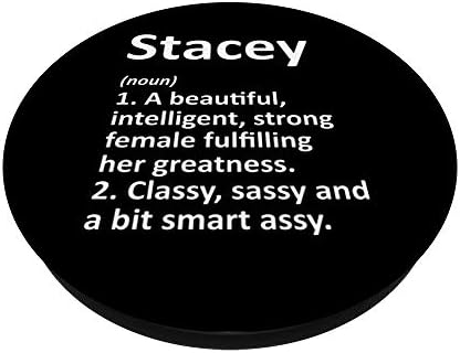 STACEY Definition Personalized Name Funny Christmas Gift PopSockets PopGrip: Swappable Grip for Phones & Tablets – Enhanced Compatibility and Speed