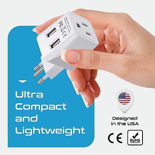 Compact Dual USB Travel Adapter for Effortless Charging in Australia, New Zealand, and China – Essential Type I Plug for Phones, Tablets, and Cameras – Quick Charge Capability with Universal Compatibility for Hassle-Free Global Adventures