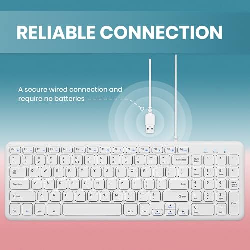 Elevate Your Typing Experience with the Perixx PERIBOARD-213 U Wired Silent USB Scissor Keyboard – Compact Design with Number Pad for Effortless Productivity, Ideal for Home and Office Use, Enhanced Compatibility, and Sleek Aesthetic – Perfect for Quiet Workspaces and Data Entry – Black US English Layout