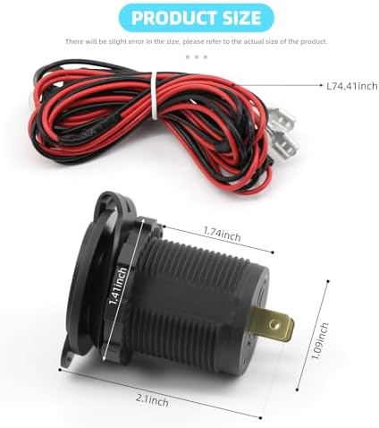 High-Performance 4-Port 12 V USB Charger – Premium Aluminum Dual PD & QC Car Socket with Voltmeter, Waterproof Design for Marine, RV, Motorcycle & Outdoor Use – Fast Charging Solution for All Devices