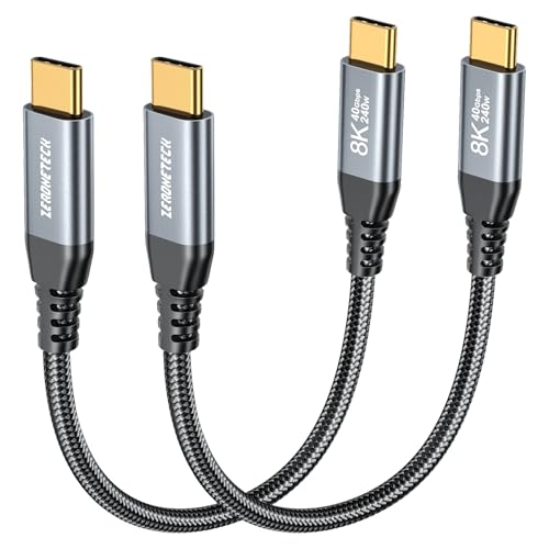 (3-Pack 5FT) 40Gbps USB C for Thunderbolt 4 Cable, [8K@60Hz/Dual 4K@60Hz] USB C Monitor Cable, 40Gbps Data Transfer, USBC Video Cord, 240W Charging for iPhone 16,Samsung,MacBook,iPad,Lenovo,SSD,KYY – Enhanced Compatibility and Speed