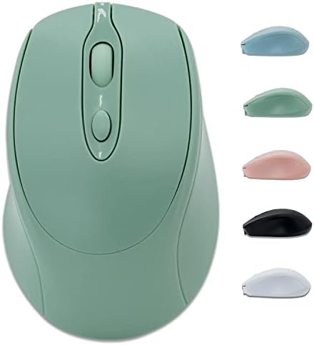Sleek Silent Rechargeable Wireless Mouse – Ergonomic Light Green Design for Laptop, i Pad, Mac Book, Surface Pro, and More – Perfect for Travel and Everyday Use with Dual Mode Bluetooth Compatibility