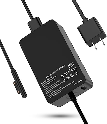 High-Performance 65 W Microsoft Surface Pro Charger – Ultra-Fast Power Adapter for Surface Pro 3/4/6/7/8/X & Surface Laptops with USB Port, Enhanced Safety Features, Durable Magnetic Connection, and 12-Month Warranty for Optimal Device Health
