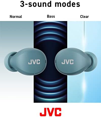JVC Gumy Mini True Wireless Earbuds – Ultra-Light Bluetooth Headphones with Neodymium Drivers, 23-Hour Battery for Uninterrupted Music, IPX4 Water-Resistant Design Perfect for Active Lifestyles, Effortless Device Pairing for On-the-Go Listening
