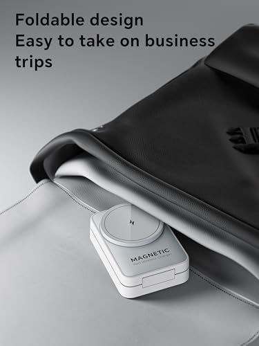 2025 Enhanced 3-in-1 Magnetic Wireless Charger: Foldable Nightlight Charging Station for i Phone, Apple Watch, and Air Pods – Ultimate Travel Companion with Mag Safe Compatibility and Rapid Charging Efficiency
