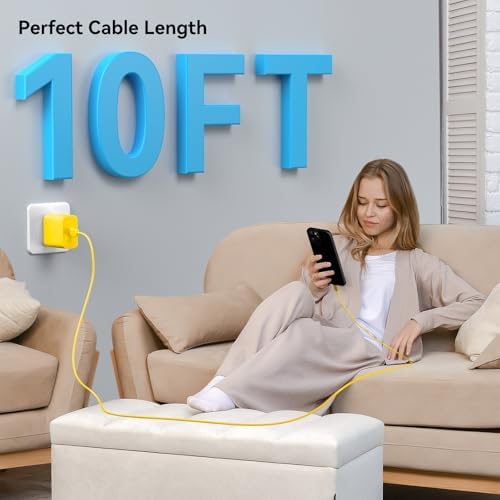 Apple 16 Series 45 W USB-C Rapid Charger with 6.6 ft Type-C Cable – Ultimate Fast Charging Solution for i Phone 16, Galaxy S24/S23, and All USB-C Devices – Compact, Durable, and Safety-Enhanced Power Adapter for On-the-Go Efficiency