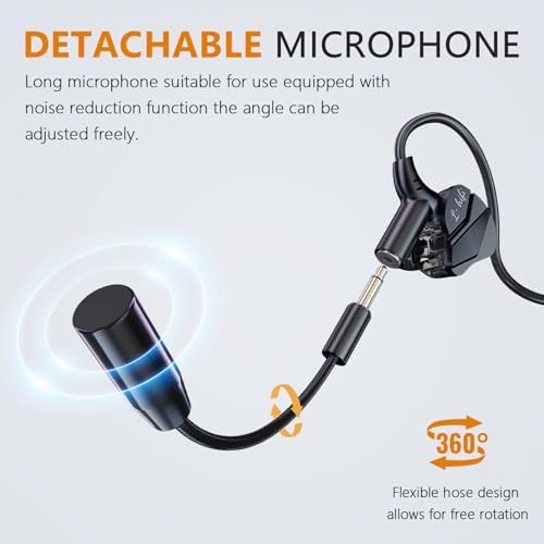 Elevate Your Gaming Experience with Game Buds Pro Wired Earbuds – Ergonomically Crafted for Mobile Gamers, Featuring Detachable Microphone, Advanced Noise-Cancellation, and Universal Compatibility for Seamless Play (Black)