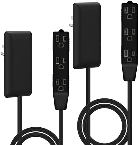 LIDER Ultra-Thin Flat-Face Outlet Extender with 3 Receptacles – Space-Saving Power Strip with 3 ft Cord, ETL-Listed for Safety, Sleek White Design for Modern Interiors – Perfect Solution for Enhanced Device Charging and Versatile Placement