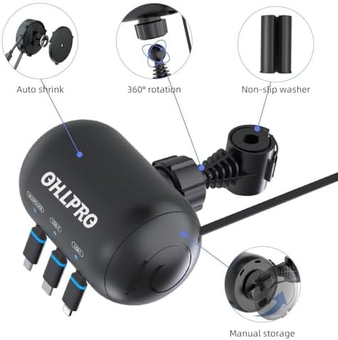 Transform Your Travel Experience with the OHLPRO 3-in-1 Retractable Backseat Charger – Fast Charging Dock for All Smartphones Including i Phone & Samsung | Ultimate Solution for Ride-Share Drivers and Passengers | Organized, Hassle-Free Charging for Uber, Lyft, and Daily Commutes | Enhance Comfort and Connectivity on the Go
