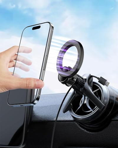 TELON Premium Mag Safe Car Phone Mount for Mercedes-Benz – Advanced Magnetic Air Vent Holder for Round Vents | Exceptional Compatibility with A/B/C/E/V/G-Class, GLA/GLB/GLC/GLE/GLK/GLS, EQB/EQS & Sprinter | Secure Smartphone Access for Optimal Road Safety and Convenience