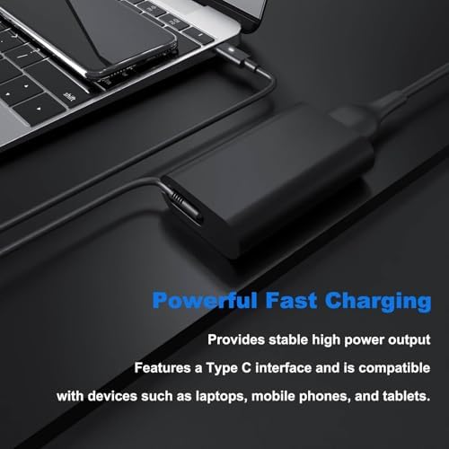 Advanced 45 W USB-C Power Adapter for Dell XPS & Latitude Laptops – Swift Charging Solution for XPS 13, 9300, 9360, Latitude 5175 & More – Ultra-Lightweight Design for Effortless Mobility – Comprehensive Safety Mechanisms Against Overheat & Overcharge – Essential Laptop Charging Accessory for Professionals on the Move