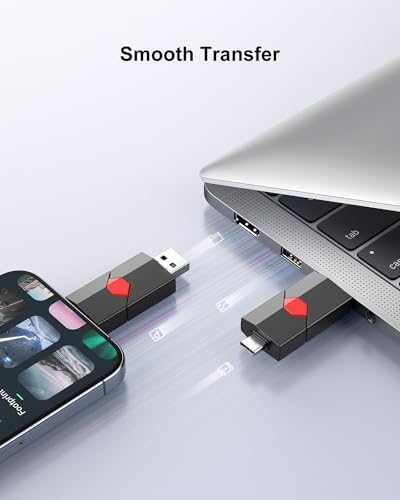 Revolutionize Your Data Storage with Aiibe 128 GB Dual Type-C & USB A Flash Drive – Perfect for i Phone 15 and More, High-Speed Transfers, Retractable Design, Ultimate Compatibility for On-the-Go Professionals