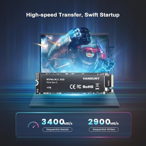 Upgrade Your PC or Laptop with Vansuny 128 GB SATA III SSD – High-Speed 2.5” Internal Solid State Drive with 450 MB/s Read Speed, Advanced 3 D NAND Flash for Enhanced Performance and Reliability