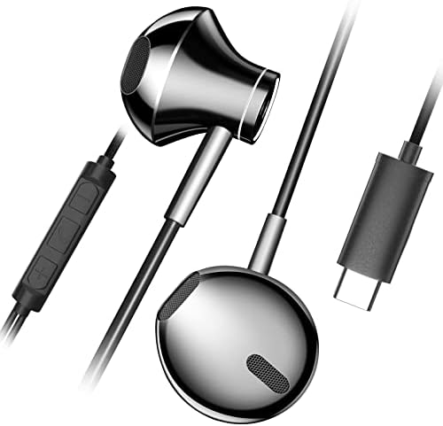 HLY Hi-Fi USB C Earbuds – Premium Wired Headphones with Built-in Microphone, Volume Control, and Magnetic Design for Exceptional Audio – Ideal for Gaming, Music, and Calls Across Google Pixel, i Phone 15 Pro, Samsung, One Plus, i Pad Pro & Mac Book – Experience Superior Sound Quality and Comfort