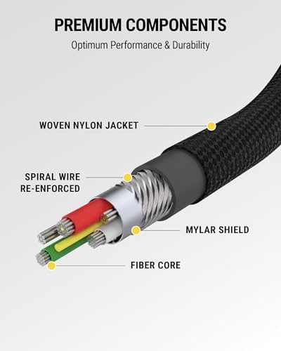 Scosche CCi4 B4 PWT 4 FT 2-in-1 Braided USB-C to Lightning & USB-C Charge Cable – Universal Fast Charging Cord for i Phone, i Pad, Galaxy & More – Durable Multi-Device Sync Solution for Home and On-the-Go Convenience