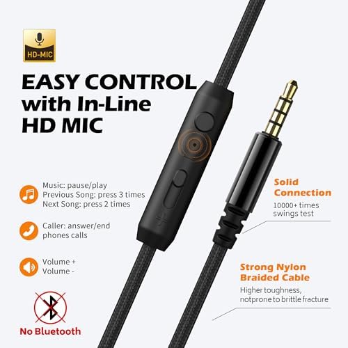 Premium AILIHEN C8 Kids Wired Headphones – Foldable On-Ear Design with Adjustable Volume Control and Built-In Microphone for Safe Listening – Perfect for School, Travel, and Home Use (Black/Blue) – Exceptional Sound Quality for Young Audiophiles and Learning Environments