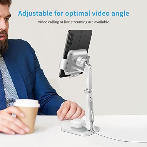 ANPULES 2-in-1 Wireless Charging Stand for Samsung Galaxy Z Fold Series and Buds – Fast Charging Dock with 3 Coils for Enhanced Compatibility and Efficiency, Sleek Design for Tidy Spaces, Non-Slip Surface for Secure Charging