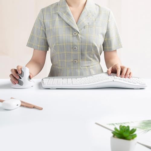 Elevate Your Comfort: De LUX Wired Vertical Ergonomic Mouse for Medium Hands – 6 Programmable Buttons, 4200 DPI Precision, and Removable Palm Rest to Alleviate Wrist Pain and Carpal Tunnel Symptoms – Ideal for Enhanced Productivity and Seamless Compatibility Across Operating Systems