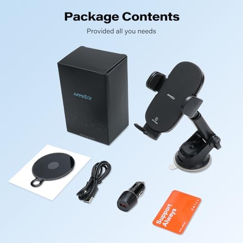 Ultimate APPS2 Universal Car Suction Cup Phone Mount – Secure Dashboard Holder for i Phone & Samsung – 360° Rotation, Sticky Gel Pad for Enhanced Stability – Effortless Installation & Hands-Free Navigation – Ideal for All Smartphone Models