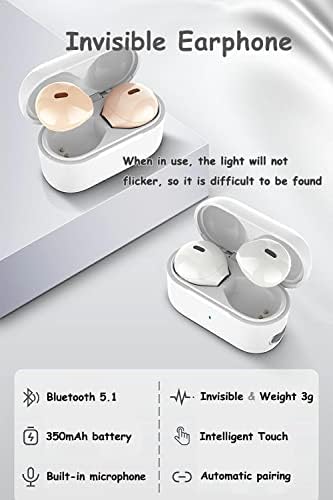 Ultra-Discreet Mini Wireless Bluetooth Earbuds – Sleek Nude Finish for Comfort and Seamless Connectivity – Ideal for Work, Relaxation, and Music Enthusiasts