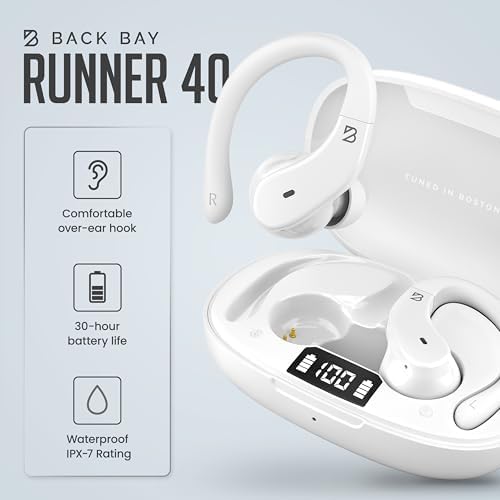 Back Bay Audio Runner’s Wireless Earbuds – Cutting-Edge Bluetooth Sports Headphones with Immersive Deep Bass, Ergonomic Comfort, and IPX7 Waterproofing for Dynamic Athletes – Ideal for Running, Gym Sessions, and Intense Workouts – 2025 Model Featuring Enhanced Connectivity and Up to 8 Hours of Continuous Playtime