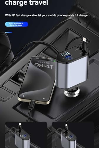 Versatile 4-in-1 Fast Car Charger for i Phone, Galaxy & Pixel – Compact Dual USB Adapter with Enhanced Compatibility for Quick Power-Up on the Go