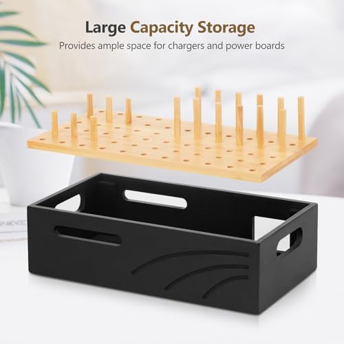 Natural Bamboo Multi-Device Charging Station – Elegant Desk Organizer for Phones, Tablets, and Laptops | Fast Charge & Clutter-Free Solution for Work-from-Home Efficiency | Sustainable & Durable Design for Modern Professionals