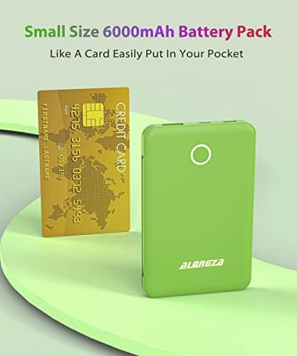 Compact 6000 m Ah Portable Power Bank with Built-in Cable – Lightweight Fast Charging External Battery for i Phone and Android – Ultimate Travel Companion for On-the-Go Charging Efficiency