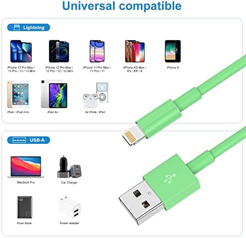 Upgrade Your Charging Game with 3-Pack 10 Ft MFi Certified i Phone Charger Cables – High-Speed USB to Lightning Power Cords for i Phone 14, 13, 12, 11 Pro Max, Mini & More – Durable, Flexible & Stylish Blue Design for Ultimate Convenience and Longevity