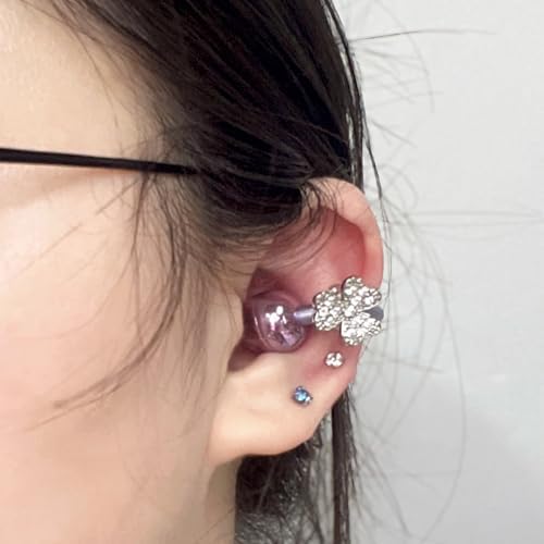 Transform Your Audio Experience with Kinglucky Crystal Bow Ear Cuffs – Stylish Clip-On Accessory for Open-Ear Headphones, Perfect for Upgrading Earbud Fashion and Comfort, Easy Installation, and Enhanced Compatibility for On-the-Go Lifestyles