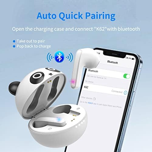 Kids’ Bluetooth 5.1 Wireless Earbuds – Adorable Waterproof Earphones with Dual Mics, 36-Hour Playtime, Hi-Fi Stereo Sound, and Gaming Mode – Perfect for Active Young Listeners and Learning on the Go