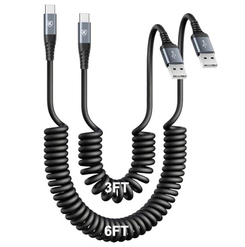 KIYODA 3 FT USB A to C Fast Charging Cables – Versatile 2-Pack for i Phone 15/16 and Samsung Galaxy A10/A20 – Stylish Pink Design for On-the-Go Charging – Durable, High-Speed Performance for All Your Devices – Ideal for Car and Home Use