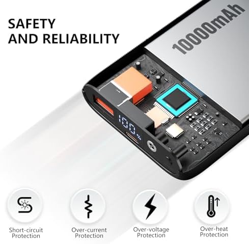 12000 m Ah Heated Vest Battery Pack – Versatile Power Bank for Heated Apparel with DC/USB/Type-C Outputs and LED Indicator – Ultimate Compatibility for Jackets, Pants, and Blankets – Stay Warm and Charged Anywhere