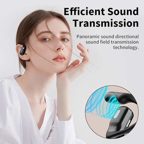 Elevate Your Active Lifestyle with BUGANI Bluetooth 5.2 Open Ear Headphones – Sport-Optimized Wireless Earbuds Offering 32 Hours of Playtime, Rapid Charging, and Waterproof Durability for Enhanced Sound and Environmental Awareness During Running and Cycling