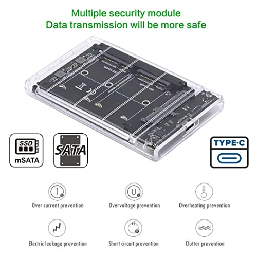 Chenyang Dual Function MSATA SSD JBOD Adapter with USB C 2.5″ Hard Drive Enclosure – Unmatched Speed and Versatility for Enhanced Storage Solutions