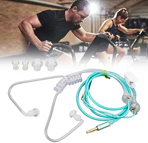 Yunseity Advanced Air Tube Earbuds – Premium Noise Cancelling Anti-Radiation Headphones with Universal 3.5 mm Compatibility for Mobile Devices (Vibrant Green) – Enhance Your Audio Experience While Protecting Your Health with Ergonomic Comfort Design