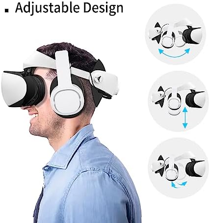 Transform Your Virtual Reality Sessions with PH2 Stereo Headphones for PS VR 2 – Innovative Clip-On Design for Instant Attachment, Luxurious Comfort with Over-Ear Earmuffs, and Immersive 360° Sound Quality – Sleek White Aesthetic with Integrated Cable Management for Effortless Organization – Perfectly Engineered for Unmatched Gaming Performance and Enhanced Immersion