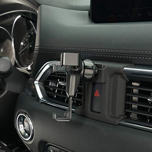 Mazda CX-5 2017-2025 Compatible BEERTE Adjustable Phone Holder – Carbon Fiber Gravity Mount for Secure Smartphone Positioning – Universal Fit for All Devices – Effortless Installation and Enhanced Driving Safety