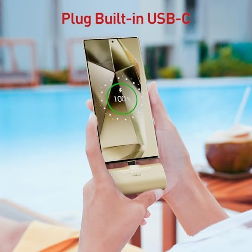 i WALK Compact 4500 m Ah USB-C Power Bank – Ultra-Lightweight Portable Charger for i Phone 16/15, Samsung Galaxy S25/S24/S23, and More – Fast Charging, Versatile Compatibility, Stylish Purple Design for On-the-Go Power Solutions