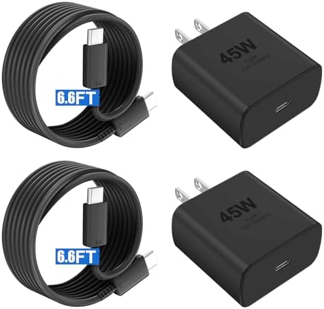 45 W USB-C Super Fast Charger for i Phone 16 & Galaxy Devices – Includes 6.6 FT Type-C Cable for Flexible Power Solutions – Compact & Portable Design for On-the-Go Charging – Advanced Safety Features for Device Protection – Ideal for Rapid Power Demands and Enhanced Device Longevity