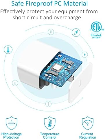 30 W USB-C Fast Charger Block with 6 FT Cable – Compact Power Delivery Solution for i Phone 14/13/12/11 & i Pads – High-Speed Charging for Mobile Professionals – Ultimate On-the-Go Convenience for Rapid Device Recharge