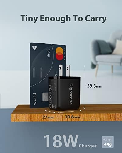 Gigastone 18 W Quick Charge 3.0 USB Charger 4-Pack – Ultra-Fast Qualcomm Certified Wall Adapter Compatible with i Phone, Samsung Galaxy, LG, HTC, Nexus & Qi Wireless Devices – Compact & Reliable Power Solution for Home & Travel