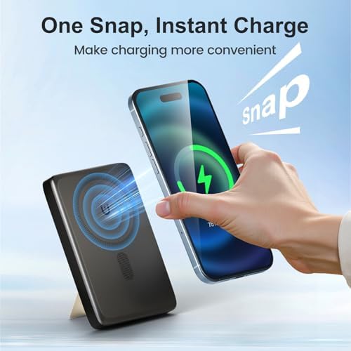 Revolutionary Magnetic Portable Power Bank: 10,000 m Ah Wireless Charger for Apple i Phone 12-16 Series – Ideal Travel Companion with Fast Charging, Lightweight Design & Enhanced Compatibility for Effortless Device Power-Up