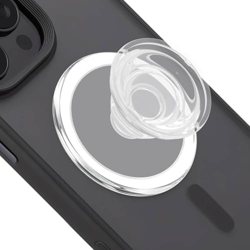Revolutionary Clear Magnetic Phone Grip & Collapsible Stand for Mag Safe Devices – Ultimate Smartphone Accessory for Influencers with Enhanced Portability and Secure Hold