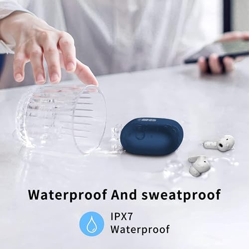 Premium Bluetooth 5.3 Wireless Earbuds with Deep Bass and 40-Hour Playtime – IP7 Waterproof In-Ear Headphones Featuring 4 HD Microphones for Crystal-Clear Calls and Ergonomic Comfort – Ideal for Android & i OS Users in Vibrant Green